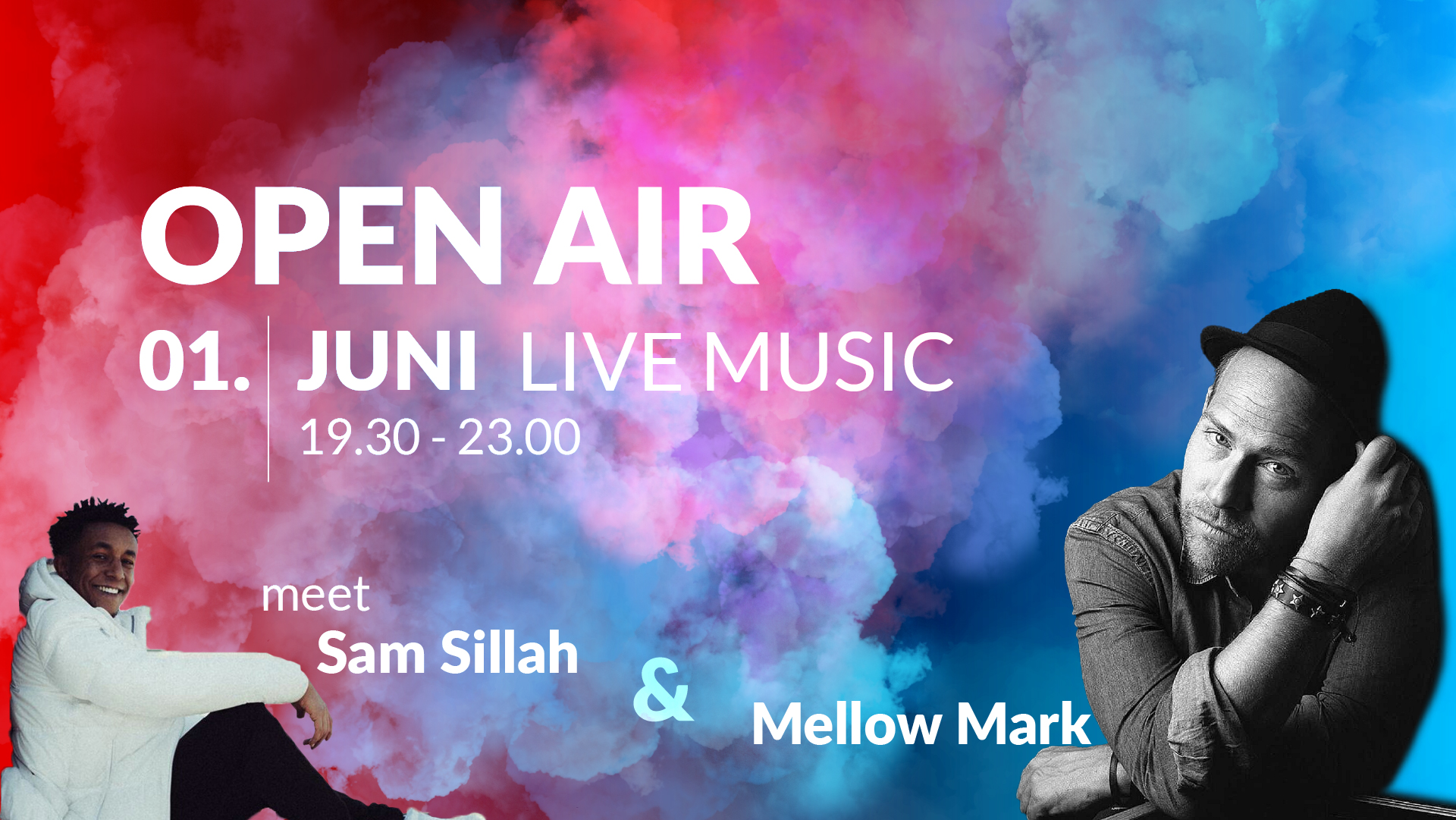 Open Air Live Music, 01.06.2024, mit Sam Sillah und Mellow Marc